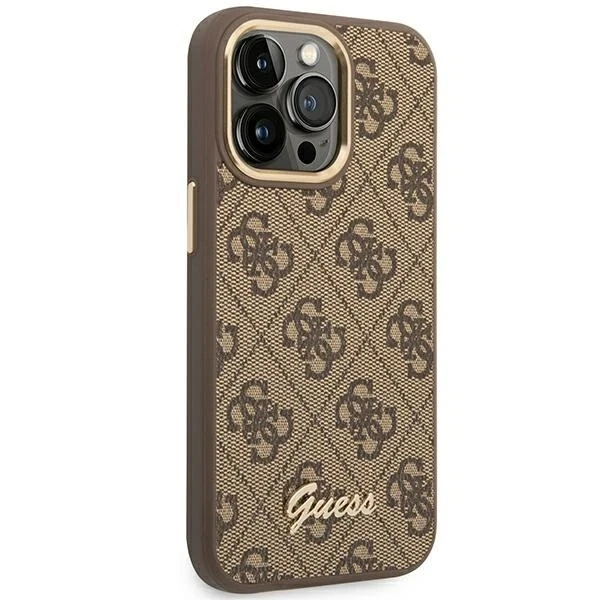 Etui Guess GUHCP14XHG4SHW для Apple iPhone 14 Pro Max 6,7" brown/коричневий жорсткий чохол 4G Vintage Gold Logo