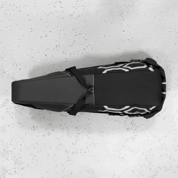 Wozinsky geräumige Fahrradsatteltasche Satteltasche groß 12 l schwarz (WBB9BK)