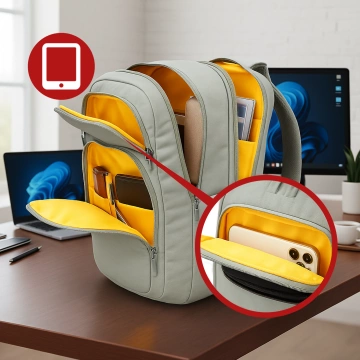 Bange wasserdichter Rucksack für 15,6-Zoll-Laptop, Stadtreisender, 45 x 30 x 16 cm, für Arbeit, Flugzeug, Herren, Damen, mit USB-Anschluss Schwarz