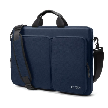 Torba Tech-Protect Defender Bag Laptop 17" Navy Blue z paskiem