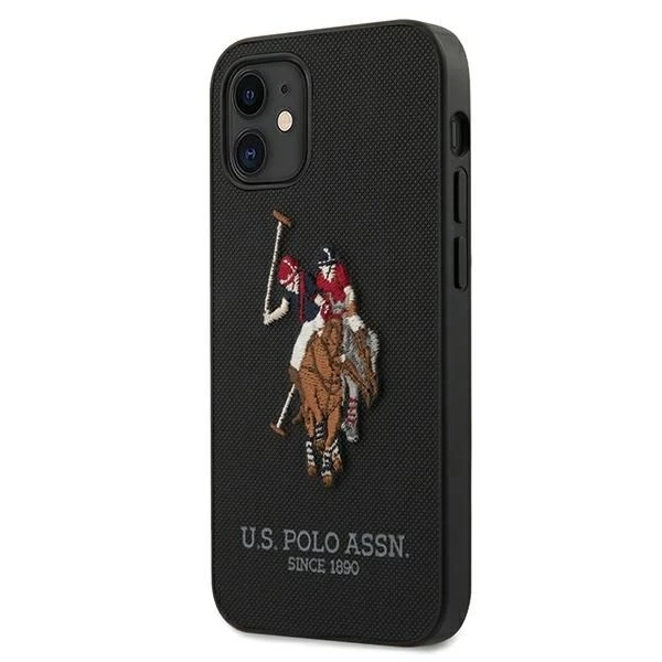 Puzdro na telefón US Polo Embroidery Collection iPhone 12 mini 5,4". čierna/čierna