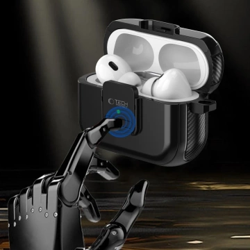 Ochranné puzdro na slúchadlá Defender Hook MagSafe pre Apple Airpods Pro 1/2 čierne