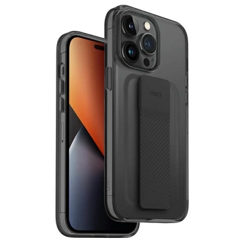 Etui UNIQ Heldro Mount do iPhone 14 Pro 6,1" szary/vapour smoke