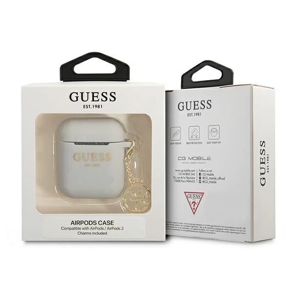 Чохол Guess GUA2LSC4EG AirPods szary/grey Silicone Charm 4G Collection