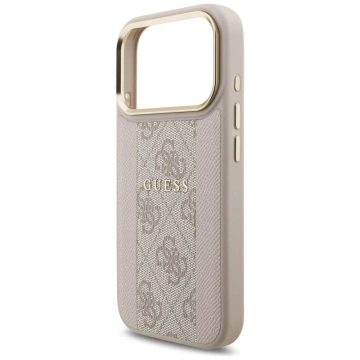 Etui Guess 4G Stripe MagSafe do iPhone 17 Pro Różowy