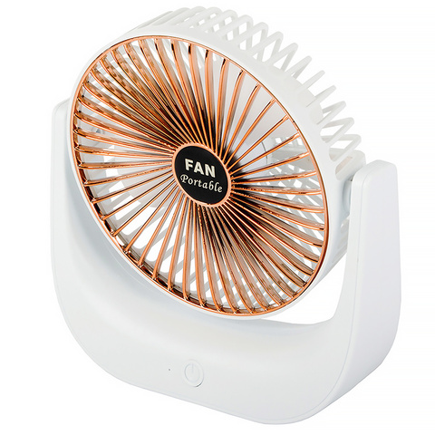 Настільний вентилятор Акумуляторний вентилятор Стоячий портативний перезаряджуваний акумулятор Тихий вентилятор білий