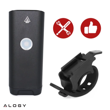 Alogy P12 Fahrradlicht schwarz Fahrradlicht vorne LED-Frontlicht Fahrradbeleuchtung wasserdicht IPX5