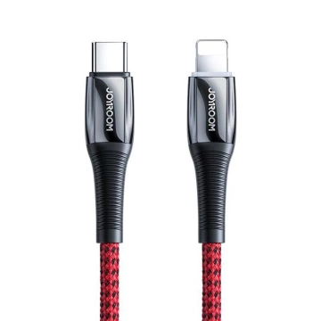 Joyroom kábel przewód USB Typ C - Lightning Power Delivery 20W 2,4A 1,2m čierny (S-1224K2 Red)