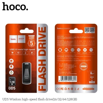 Флеш-накопичувач HOCO UD5 128 ГБ USB 3.0, металевий, компактний, міцний