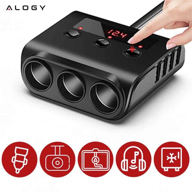 Alogy HUB car adapter for cigarette lighter 12V-24V