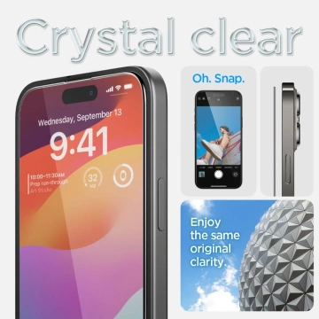 Spigen Glas.tR "EZ Fit" FC tempered glass for Apple iPhone 15 Black