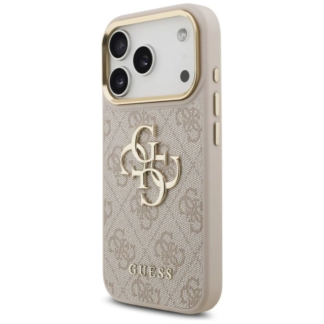 Etui Guess 4G Big Classic Logo Big Strap Metal Buttons do iPhone 17 Pro Różowy