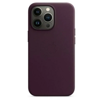 Original Apple Phone Case MM1A3ZM/A für Apple iPhone 13 Pro / 13 6.1" Kirsche/Dunkelkirsche Ledertasche MageSafe