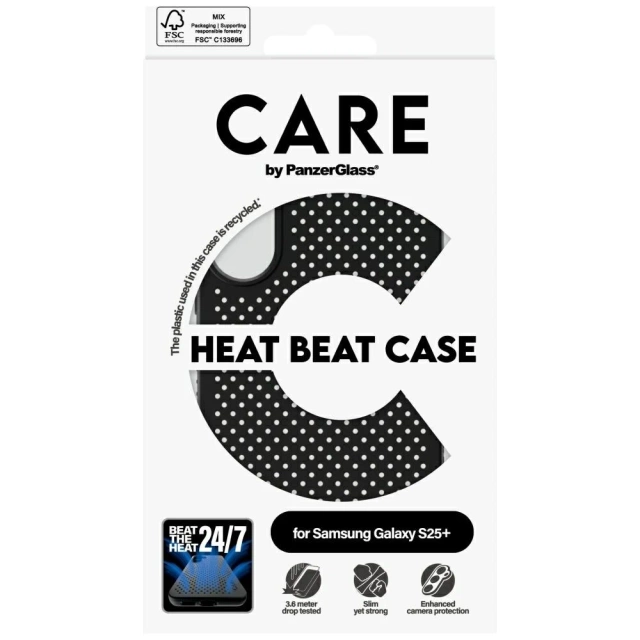 Kryt CARE pro Samsung Galaxy S25 od PanzerGlass Feature Case Ekologický černý