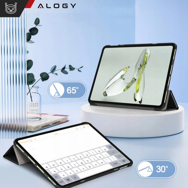 Skleněné pouzdro pro OnePlus Pad Go/Oppo Pad Air 2/Oppo Pad Neo 11,4" kryt na tablet Pouzdro Alogy Book Black Stylus Zdarma