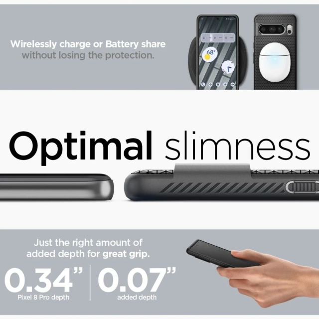 Etui Spigen Liquid Air pro Google Pixel 8 Pro Matte Black
