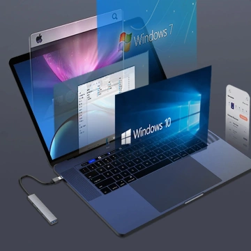 Hub USB-A Orico AH-A13 4w1 1x USB 3.0 + 3x USB 2.0 Szary Aluminiowy