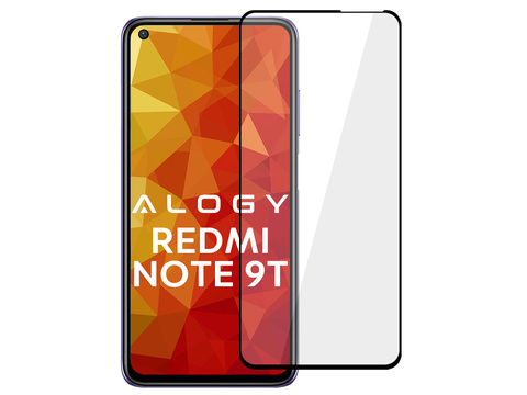Glass Alogy Full Glue Hülle freundlich für Xiaomi Redmi Note 9T Black
