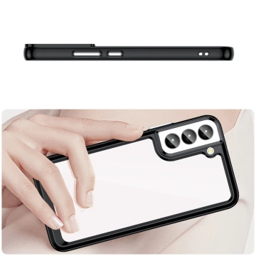 Protective phone case Outer Space Case for Samsung Galaxy S23 Plus cover with a flexible frame black
