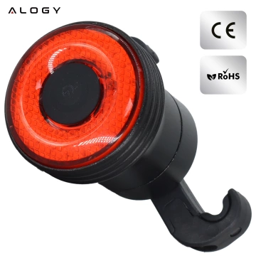 Bicycle rear light for the rear of the bike LED lighting rear light red aluminum waterproof IPX4 50lm Alogy