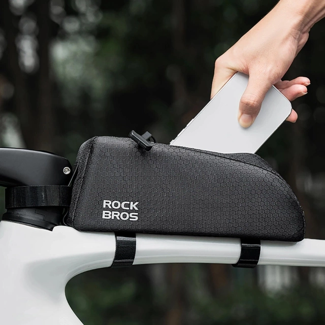 Rockbros 0.9l wasserdichte Fahrradtasche für Rahmen-Oberrohr - Schwarz