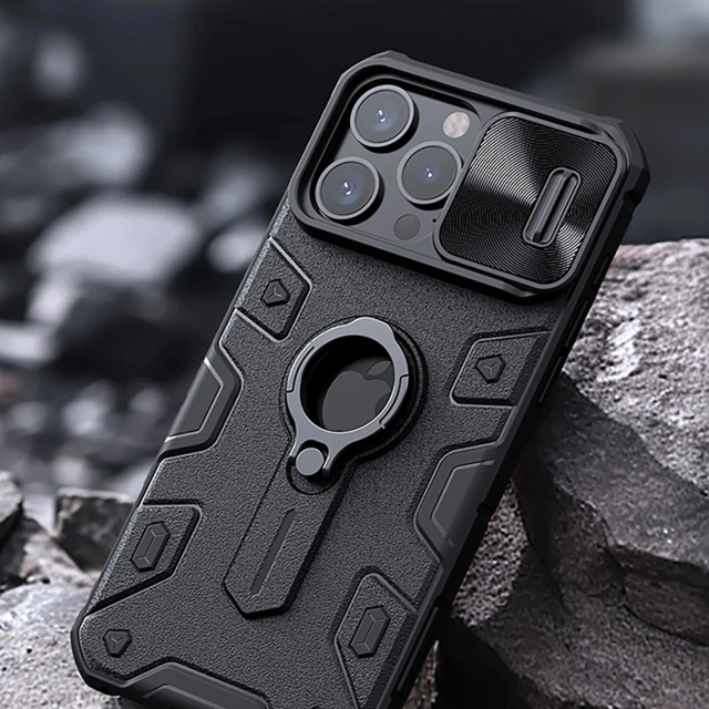 iPhone 15 Pro Max Case Nillkin CamShield Armor Black Armored