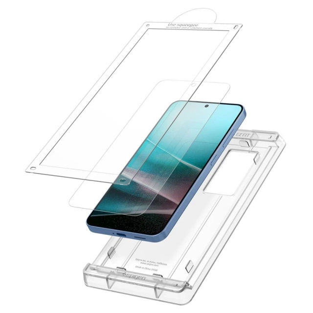 Гібридне скло для Samsung Galaxy S25 Spigen Elite Shield "EZ Fit" HD Clear