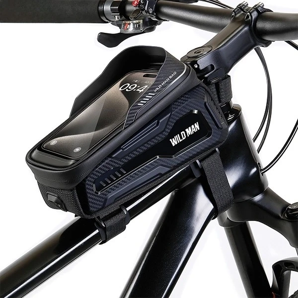 Wildman M20 Black Waterproof Bike Frame Bag for Phone