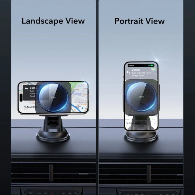 Uchwyt Samochodowy ESR HaloLock Qi2 15W MagSafe Czarny