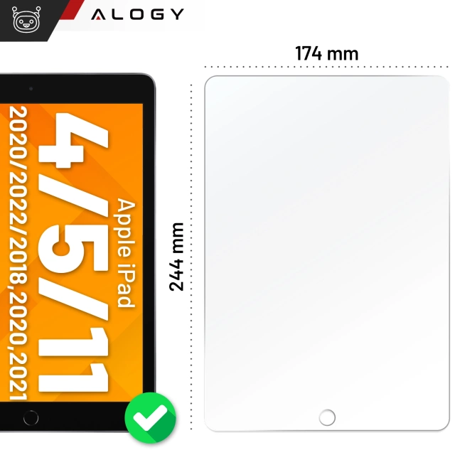 Tvrdené sklo Alogy 9H na displej pre iPad Air 4 2020 / Air 5 2022 / iPad Pro 11 2018/2020/2021