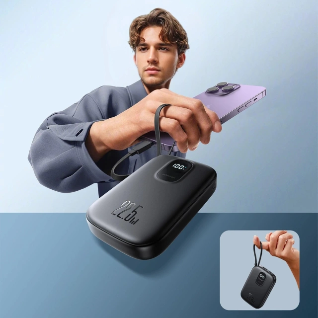 Зовнішній акумулятор Joyroom JR-PBF18 10000mAh 22.5W з кабелем Lightning