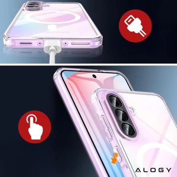 Чохол для Apple iPhone 16 Pro Max Alogy Anti-Shock Hybrid Case for MagSafe Transparent