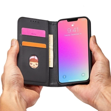 Pouzdro na magnetické karty pro iPhone 13 Pro Pouch Card Wallet Card Holder Card Holder Black