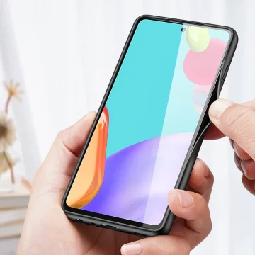 Kryt pouzdra Dux Ducis Fino potažený nylonovým materiálem Samsung Galaxy A72 4G šedý