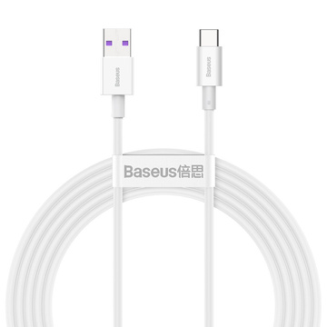 2m kábel Baseus Superior Series USB to USB-C typu C 66 W biely