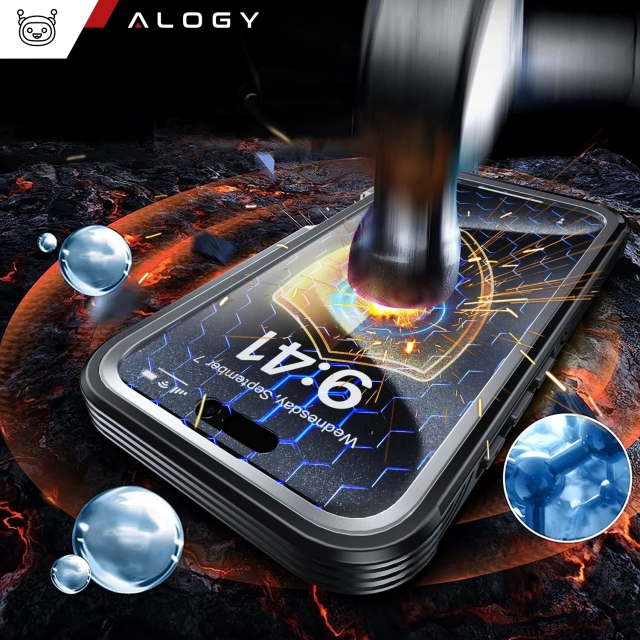 Ochranný kryt pro Apple iPhone 16 Pro Max Alogy Shield360 MagCase™️ pro MagSafe s ochranou displeje a fotoaparátu, černý