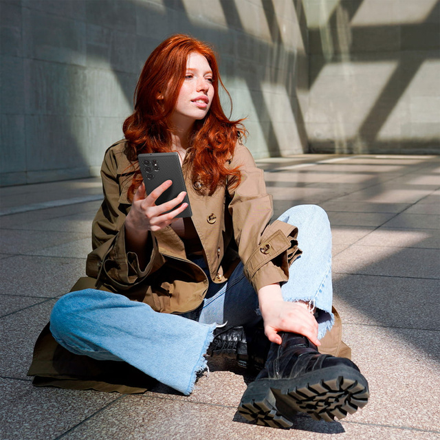 Etui für Spigen Liquid Air für das Samsung Galaxy S23 Ultra Matte Black