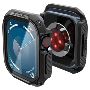 ЧОХОЛ ДЛЯ APPLE WATCH 10 (46MM) ЧОРНИЙ SPIGEN TOUGH ARMOR ЗАГАРТОВАНОГО СКЛА