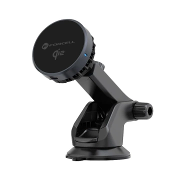 Автомобільний тримач з індуктивним зарядним пристроєм Forcell Cool Mag Qi2 MagSafe 15W