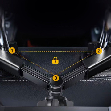 Автомобільний тримач для телефону/планшета Alogy 4.7-12.9" чорний