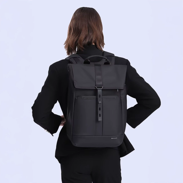 Bange Waterproof Backpack for Laptop 15.6" City Travel 43x30x18 cm for Work Airplane Men's Women's Black