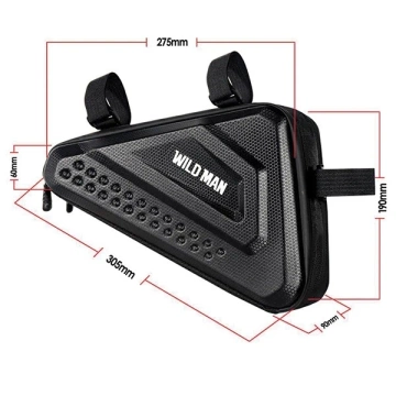 WILDMAN ES19 Bike Frame Case Pannier 3L Waterproof Black
