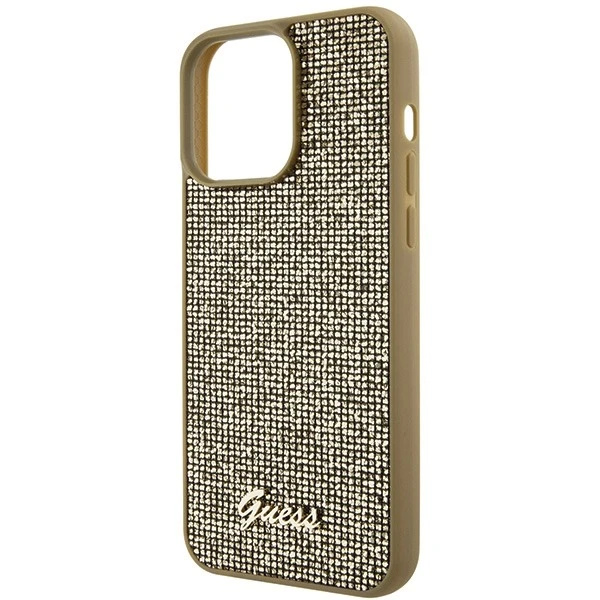 Etui Guess GUHCP15XPMSDGSD для iPhone 15 Pro Max 6.7" złoty/золотий твердий корпус Disco Metal Script