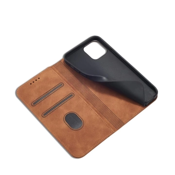 Magnet Fancy Case Case pre iPhone 12 Pro Max Pouch Wallet Card Holder Brown