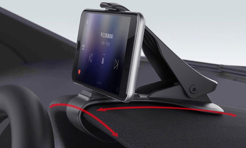Black car holder with dashboard clip