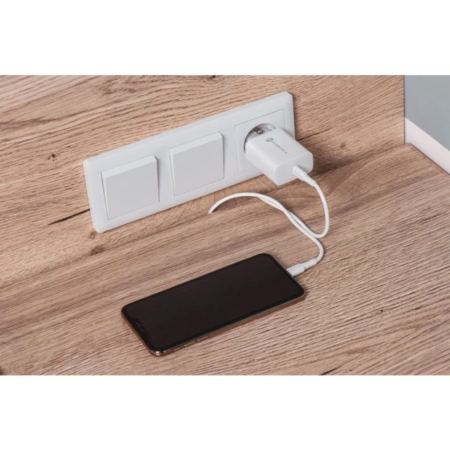 Forcell Fast Charger 25W PD QC 4.0 USB-C USB C to USB C Cable White