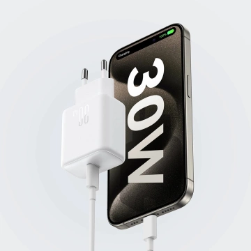 Sieťová nabíjačka Joyroom JR-TCF24 USB-C PD 30W QC SFC – biela