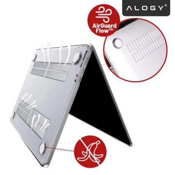 Жорсткий чохол Etui Alogy для Apple Macbook Air 13 2022 M2 A2681 13,6" Przezroczyste