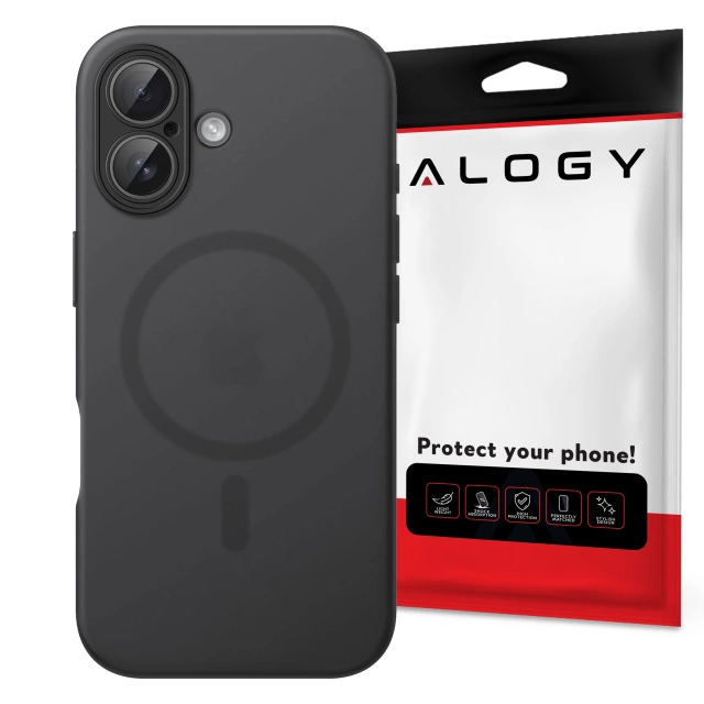 Kryt pre Apple iPhone 16 Pro Max Alogy MagSafe Hybrid Matte Case Matný kryt s ochranou šošovky čierny