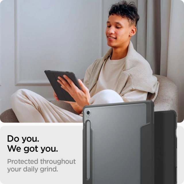 SPIGEN ULTRA HYBRID «PRO» GALAXY TAB S10 FE PLUS 13.1 X620 / X626B ЧОРНИЙ